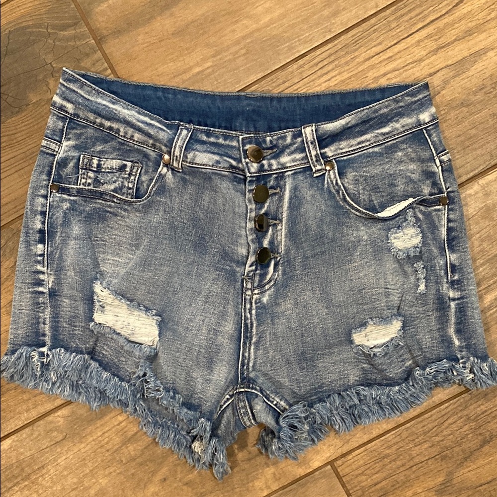 Denim Distressed Women's Shorts